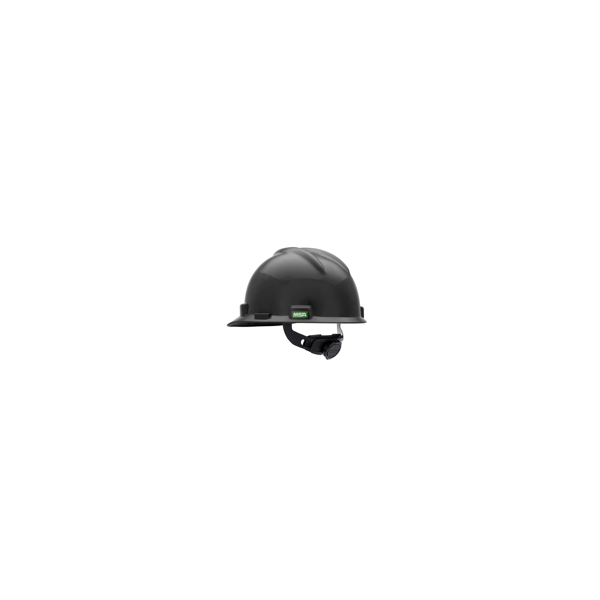 MSA V-Gard® Hard Hat Cap Style - V-Gard Slotted Cap, Black, w/Fas-Trac III Suspension