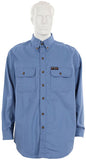 MCR Safety SBS2006 - Summit Breeze® Flame Resistant (FR) Shirt - Medium Blue 7-ounce 100% Cotton Material - Long Sleeve with Vented Underarms and Back - CAT2 - ASTM F1930 Tested - Zero 2nd and 3rd Degree Burn when Wearing our P2D FR Jeans!