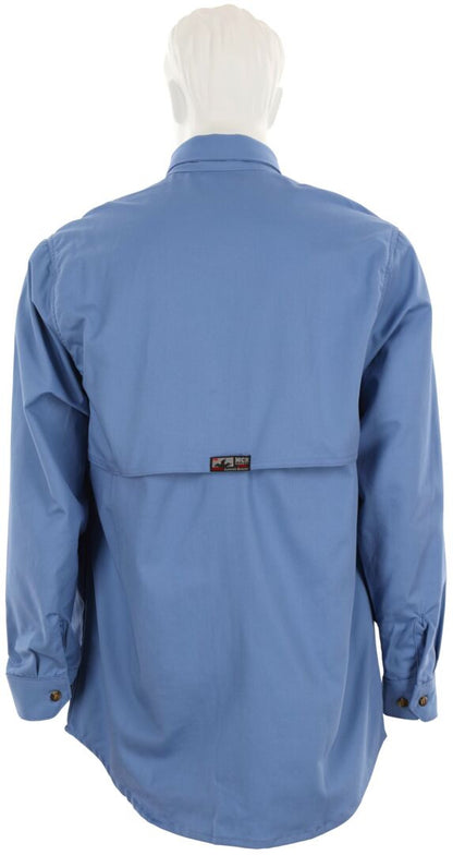 MCR Safety SBS2006 - Summit Breeze® Flame Resistant (FR) Shirt - Medium Blue 7-ounce 100% Cotton Material - Long Sleeve with Vented Underarms and Back - CAT2 - ASTM F1930 Tested - Zero 2nd and 3rd Degree Burn when Wearing our P2D FR Jeans! — manufacturer image 3