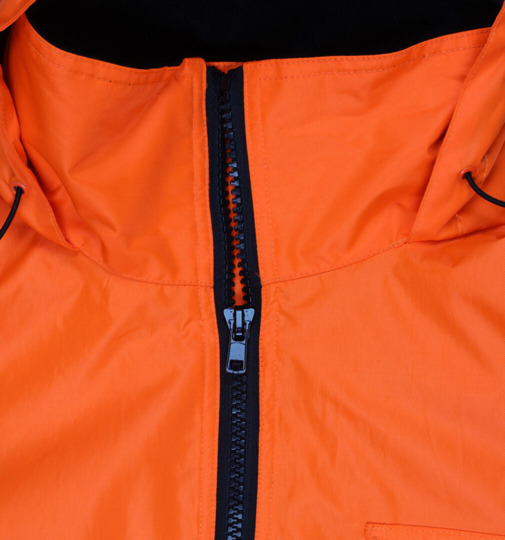 MCR Safety VBBQCL3O - Luminator® Series - Two Tone Value Bomber Jacket - Meets ANSI/ISEA 107 2020 Standards - Type R Class 3 Compliant - Quilted Rain Jacket with Silver Reflective Stripes - Quilted Liner Adds Warmth and Comfort — manufacturer image 7