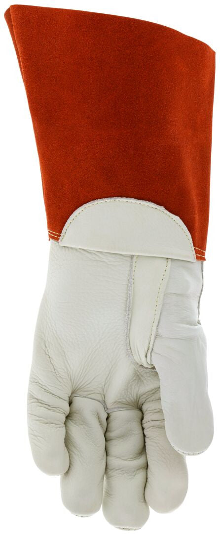 Mustang MIG/TIG Welding Gloves, Top-Grain Cowhide, Kevlar-Sewn, 5-Inch Bell Cuff