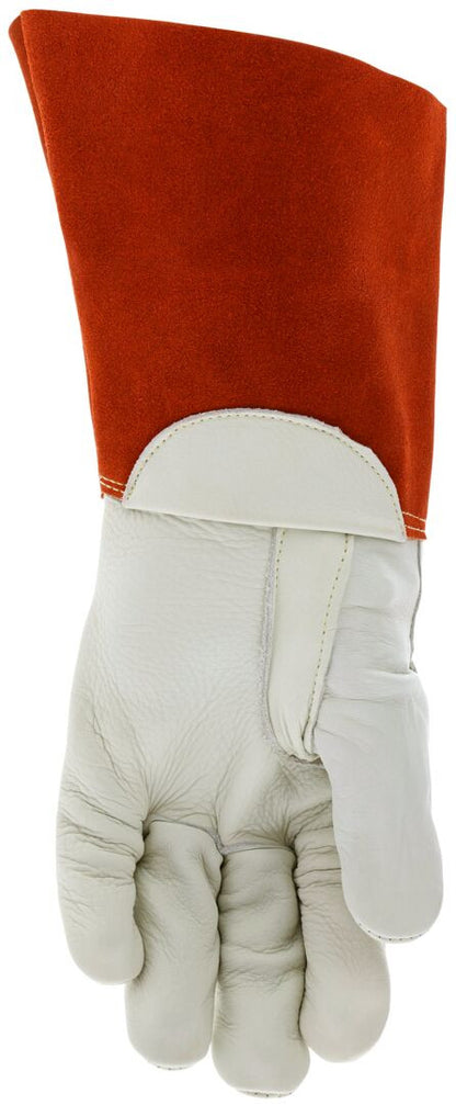 Mustang MIG/TIG Welding Gloves, Top-Grain Cowhide, Kevlar-Sewn, 5-Inch Bell Cuff