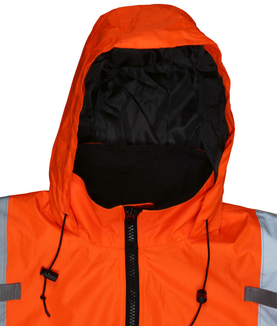 MCR Safety VBBQCL3O - Luminator® Series - Two Tone Value Bomber Jacket - Meets ANSI/ISEA 107 2020 Standards - Type R Class 3 Compliant - Quilted Rain Jacket with Silver Reflective Stripes - Quilted Liner Adds Warmth and Comfort — manufacturer image 8
