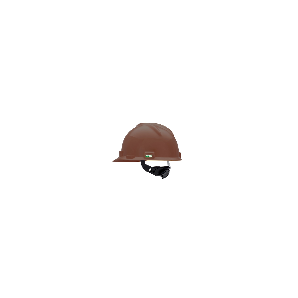 MSA V-Gard® Hard Hat Cap Style - V-Gard Slotted Cap, Brown, w/Fas-Trac III Suspension