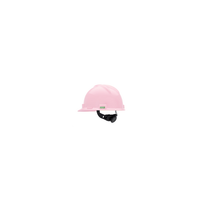 MSA V-Gard® Hard Hat Cap Style - V-Gard Slotted Cap, Pink, w/Fas-Trac III Suspension