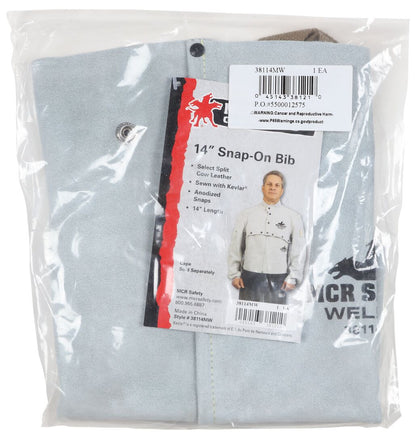 MCR Safety 38114MW - Mphs Welding Leather 14" Bib - manufacturer product image 4