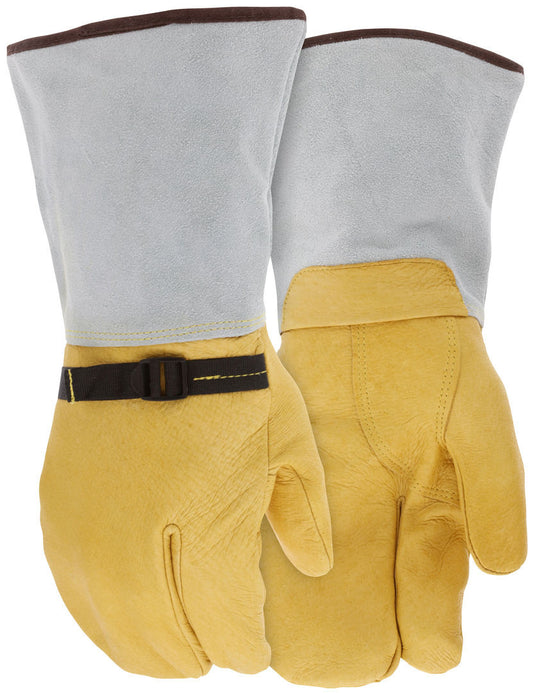 Pigskin Welding Mitt, Wool Lined, 5-Inch Cowhide Gauntlet Cuff
