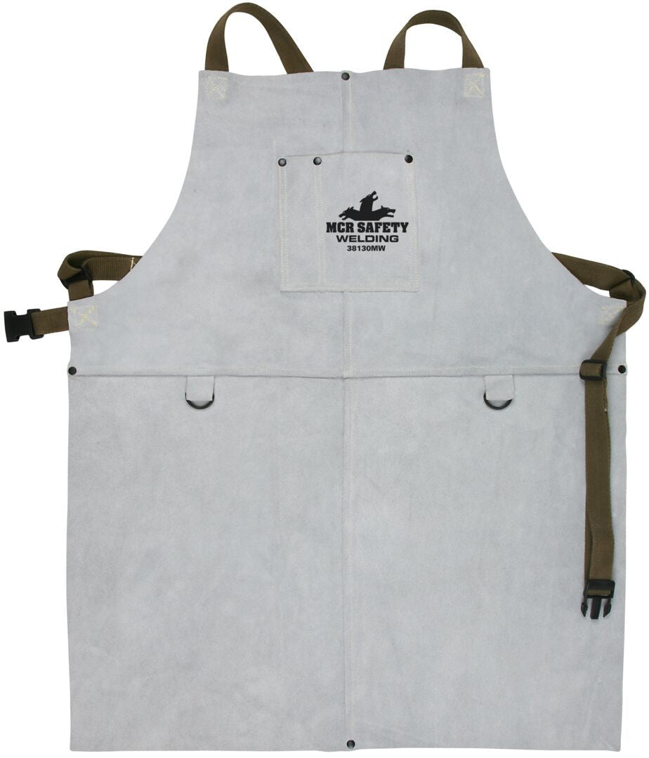 MCR Safety 38130MW - Mphs Welding Leather 24x30 Bib Apron - manufacturer product image 4