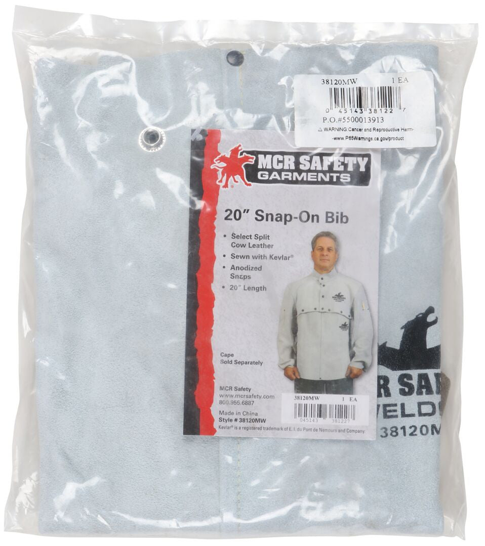 MCR Safety 38120MW - Mphs Welding Leather 20" Bib - manufacturer product image 4