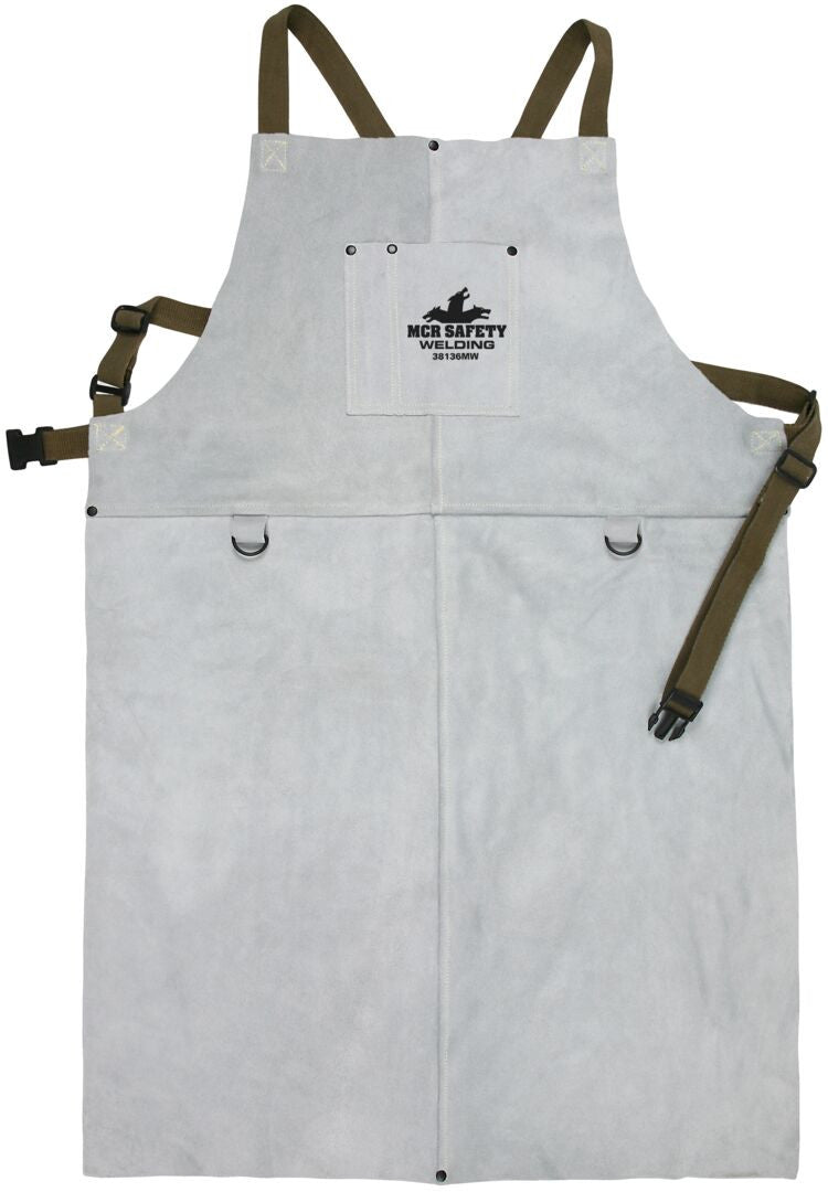 MCR Safety 38136MW - Mphs Welding Leather 24x36 Bib Apron - manufacturer product image 4