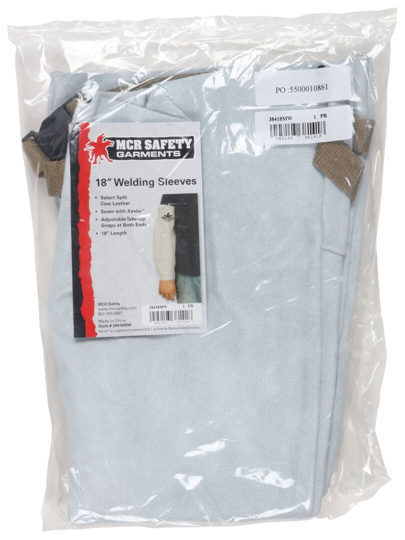 MCR Safety 38418MW - Mphs Wld Lthr 18" Welding Slv W/Snap - manufacturer product image 4