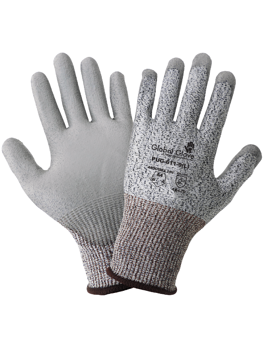 Polyurethane PUG-611-VP Chemical Handling Gloves - cut level A4 - tan