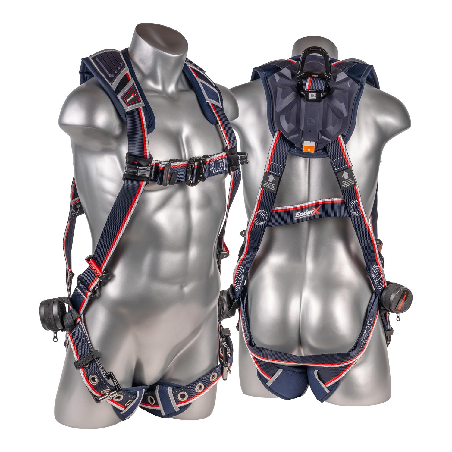 KStrong® EndurX™ 5-Point Full Body Harness, Abrasion Resistant Shoulder Pad, Deluxe Leg Pads, Enhanced Dorsal D-ring Plus™, Quick Slide Adjusters, Trauma Relief Straps, QC Chest, TB Legs (SS), All Aluminum Hardware (ANSI)