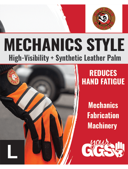 Hot Rod Gloves® - HR9000VIS - Mechanics Gloves - red