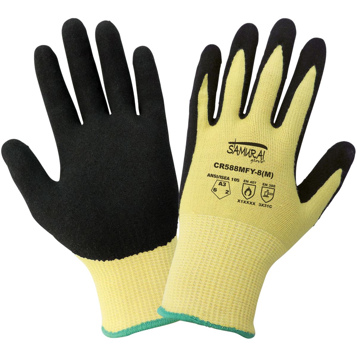Global Glove CR588MFY-VP – Yellow Vend-Packed Nitrile Gloves – ANSI A3
