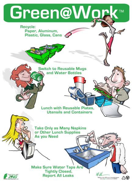 ZING At Work Poster Lunchroom Or Breakroom Applications 16'X22' - official Zing product image 1