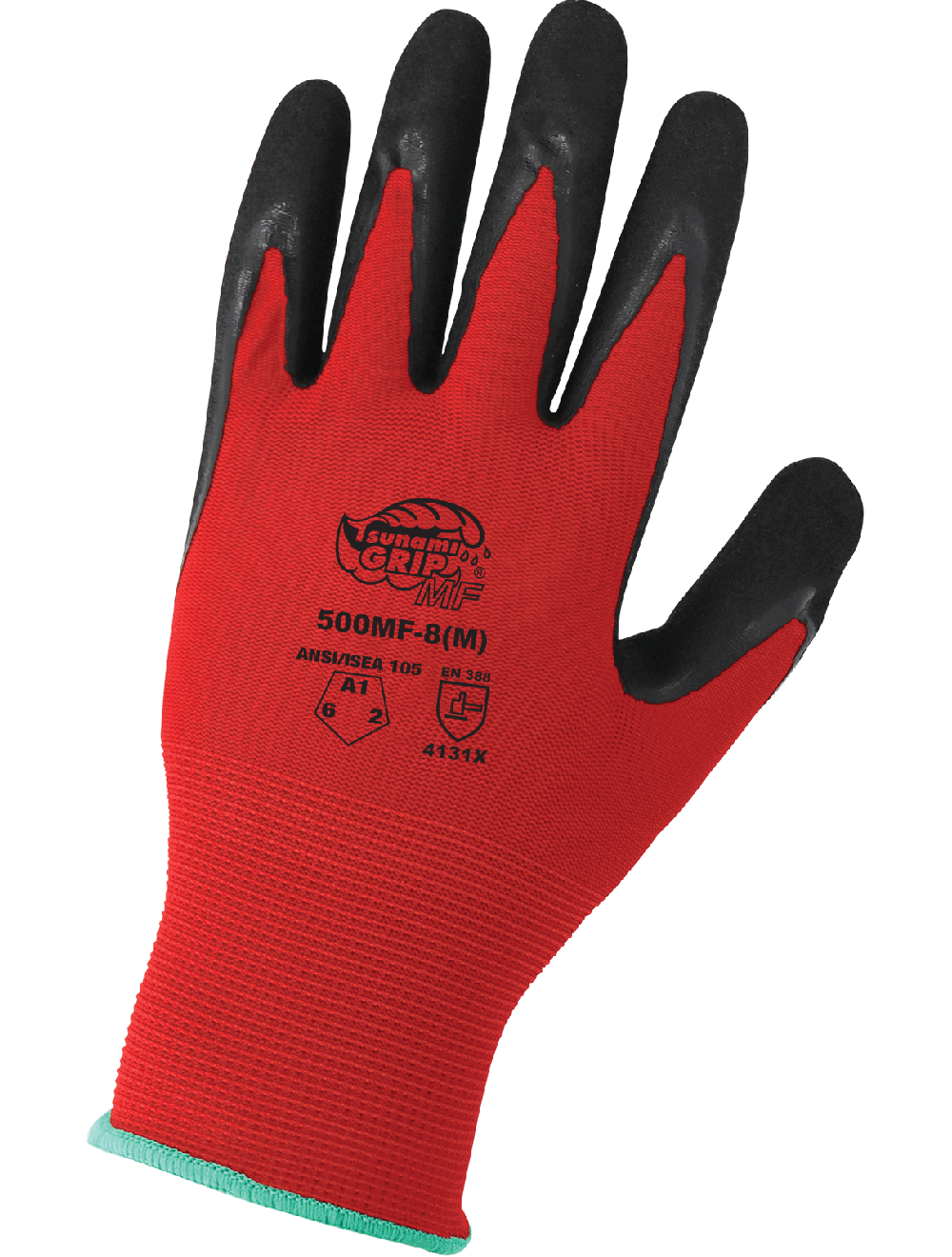Tsunami Grip® MF Double-Dipped Mach Finish Nitrile Coated Gloves with Cut, Abrasion, and Puncture Resistance - 500MF