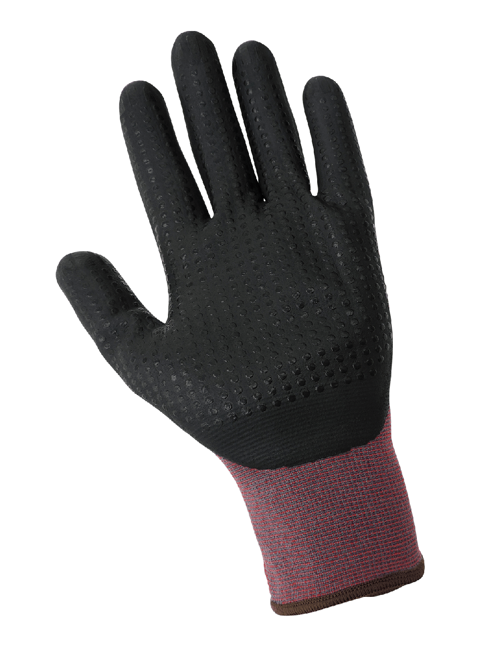 Tsunami Grip® Lightweight Dotted New Foam Technology Coated Nylon/Spandex Gloves with Cut, Abrasion, and Puncture Resistance - 500NFTD