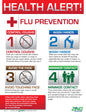 ZING Health Alert Flu Prevention Poster 22'X16' - 5011