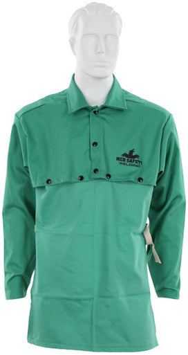 MCR Safety 39120 - F/R Green Cotton Welding Bib 20" LONG product image