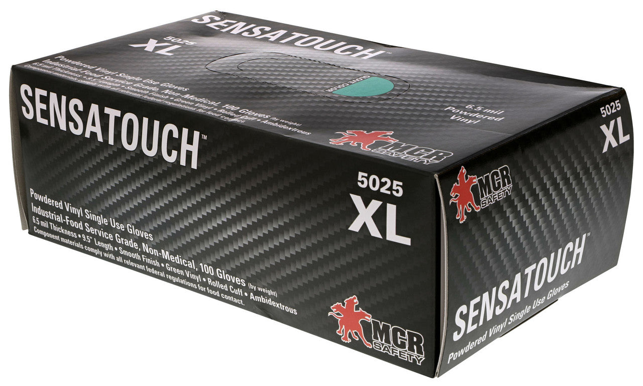 Powdered Vinyl Disposable Gloves, Industrial/Food Service Grade, Smooth Finish