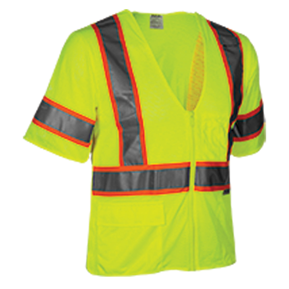 PIP Reflective Apparel 504ST ANSI Type R Class 3 Seven Pocket Mesh Breakaway Vest