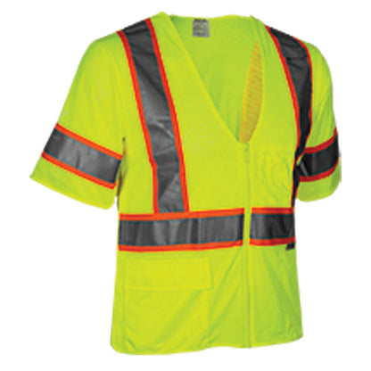 PIP Reflective Apparel 504ST ANSI Type R Class 3 Seven Pocket Mesh Breakaway Vest