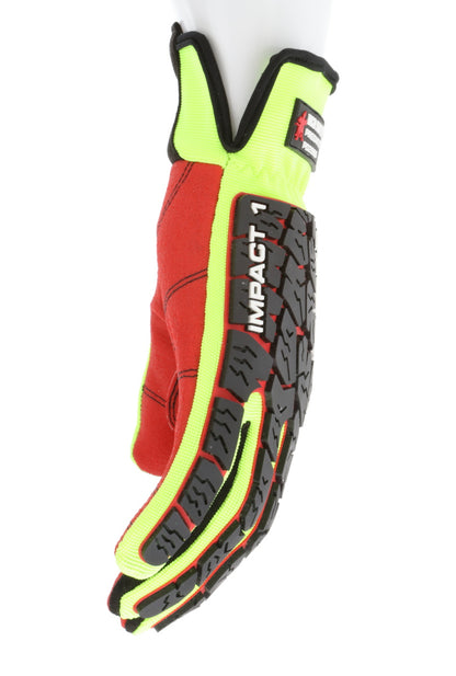 PD2906 - Predator® Mechanics Work Gloves - Textured PVC Coated Palm - Tire Tread Pattern TPR Back-of-Hand Protection - Slip-On Wrist with ID Pad - TPR Back of Provides Impact Protection
