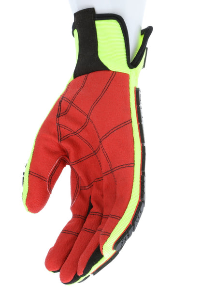 PD2906 - Predator® Mechanics Work Gloves - Textured PVC Coated Palm - Tire Tread Pattern TPR Back-of-Hand Protection - Slip-On Wrist with ID Pad - TPR Back of Provides Impact Protection