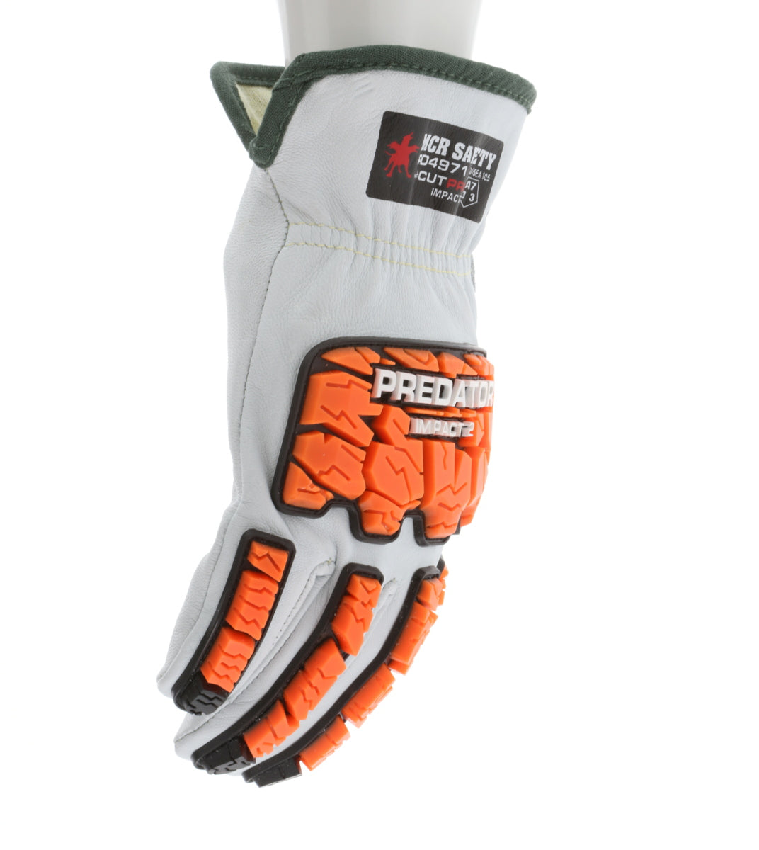 PD4971 - Predator® Mechanics Gloves - Goatskin Leather Drivers Work Gloves - Tire Tread TPR Back, Fingers, and Thumb - 360° Cut Resistant Liner - TPR Back Provides Level 2 Impact Protection