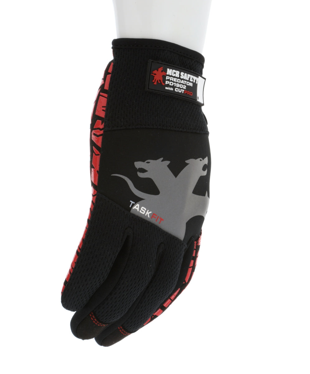 PD1902 - Predator® TaskFit™ Mechanics Gloves - HyperMax® HPPE Cut-Resistant Palm Liner - Synthetic Leather Palm - Silicone Tread Grip - Box Handling Glove - Super Stretch Knuckle Region for Greater Comfort