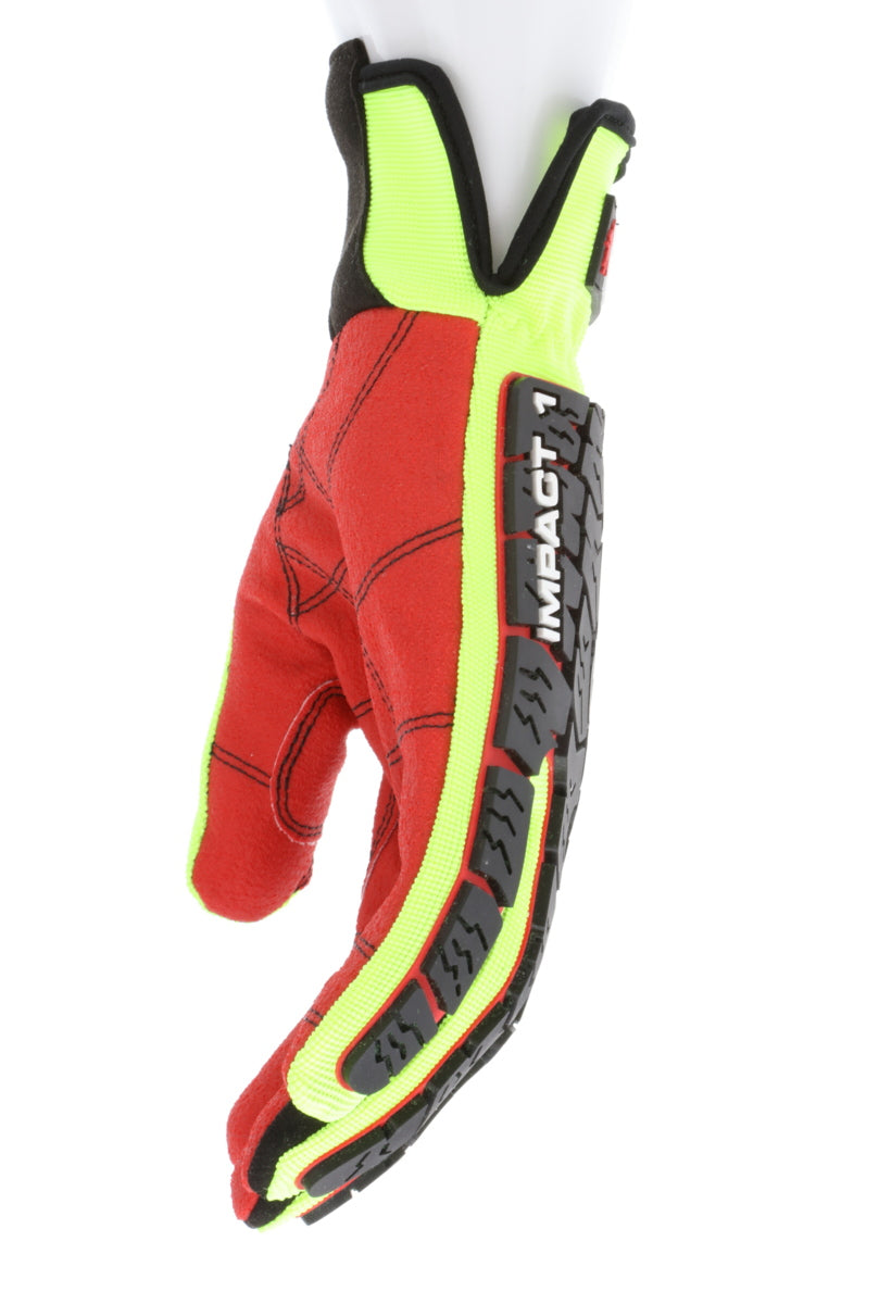 PD2906 - Predator® Mechanics Work Gloves - Textured PVC Coated Palm - Tire Tread Pattern TPR Back-of-Hand Protection - Slip-On Wrist with ID Pad - TPR Back of Provides Impact Protection