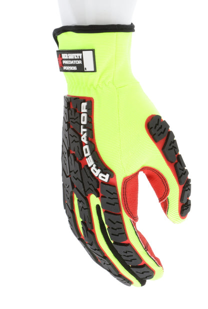 PD2906 - Predator® Mechanics Work Gloves - Textured PVC Coated Palm - Tire Tread Pattern TPR Back-of-Hand Protection - Slip-On Wrist with ID Pad - TPR Back of Provides Impact Protection