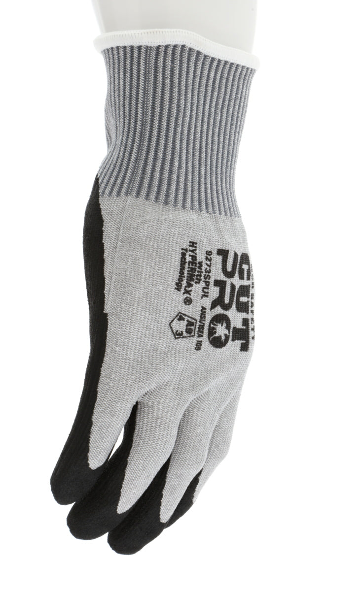 9273SPU - MCR Safety CutPro® - 13 Gauge HyperMax® HPPE Shell - Cut Resistant Work Gloves - Polyurethane (PU) Coated Palm and Fingers - Water Based PU