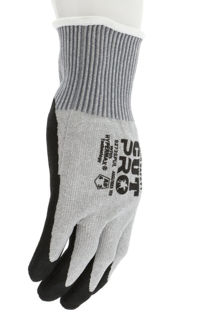 9273SPU - MCR Safety CutPro® - 13 Gauge HyperMax® HPPE Shell - Cut Resistant Work Gloves - Polyurethane (PU) Coated Palm and Fingers - Water Based PU
