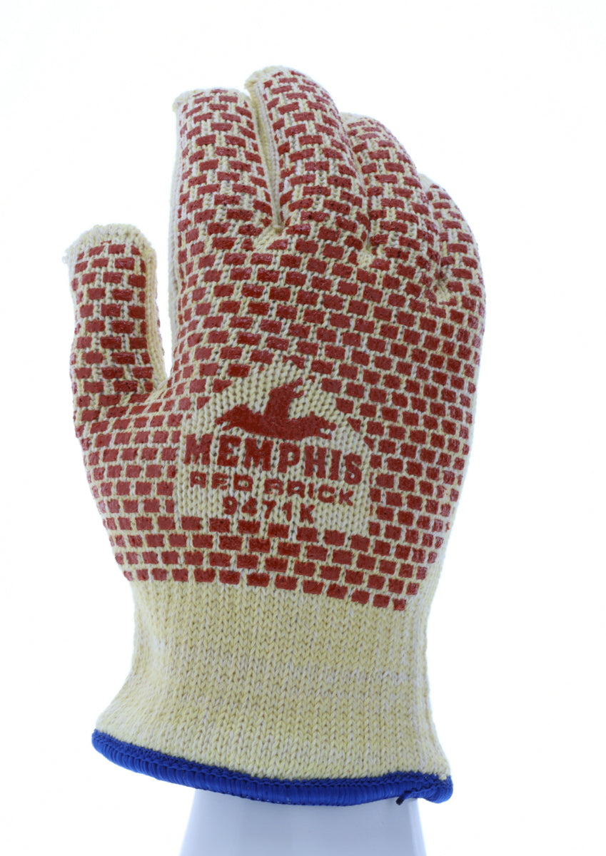 9471K - MCR Safety CutPro® - Heavyweight Kevlar® Cotton Cut-Resistant Work Gloves - 2-Sided Nitrile Blocks - Size Medium - Cut and Heat Resistant Gloves