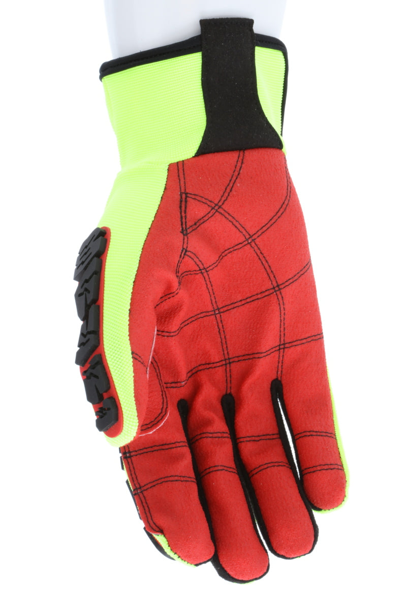 PD2906 - Predator® Mechanics Work Gloves - Textured PVC Coated Palm - Tire Tread Pattern TPR Back-of-Hand Protection - Slip-On Wrist with ID Pad - TPR Back of Provides Impact Protection