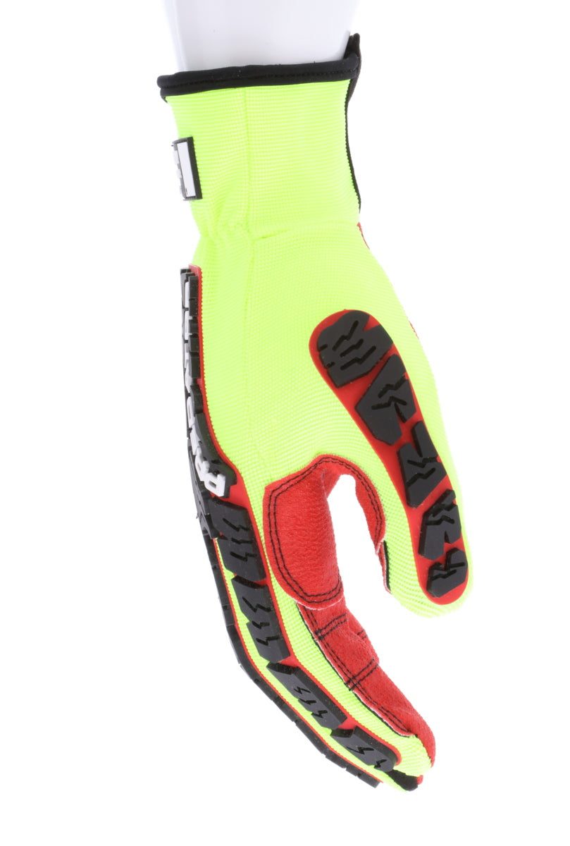 PD2906 - Predator® Mechanics Work Gloves - Textured PVC Coated Palm - Tire Tread Pattern TPR Back-of-Hand Protection - Slip-On Wrist with ID Pad - TPR Back of Provides Impact Protection