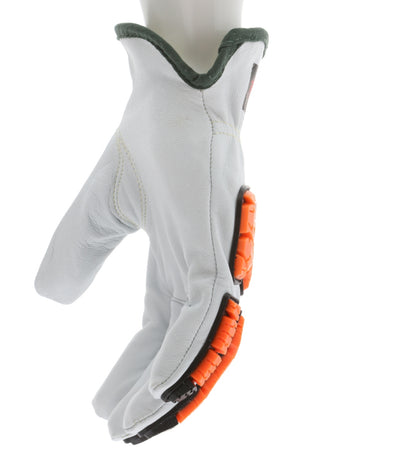PD4971 - Predator® Mechanics Gloves - Goatskin Leather Drivers Work Gloves - Tire Tread TPR Back, Fingers, and Thumb - 360° Cut Resistant Liner - TPR Back Provides Level 2 Impact Protection