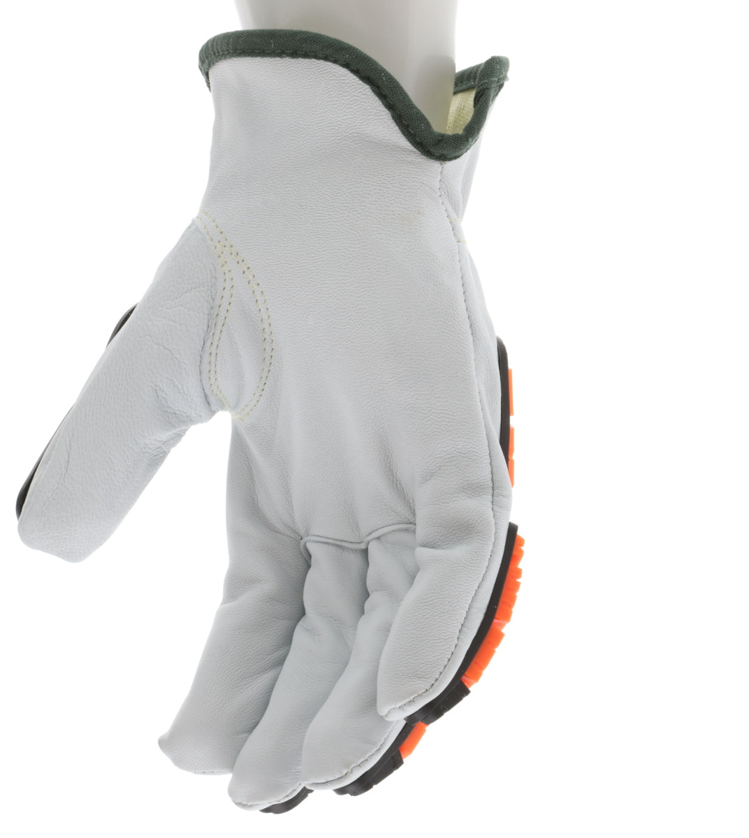 PD4971 - Predator® Mechanics Gloves - Goatskin Leather Drivers Work Gloves - Tire Tread TPR Back, Fingers, and Thumb - 360° Cut Resistant Liner - TPR Back Provides Level 2 Impact Protection