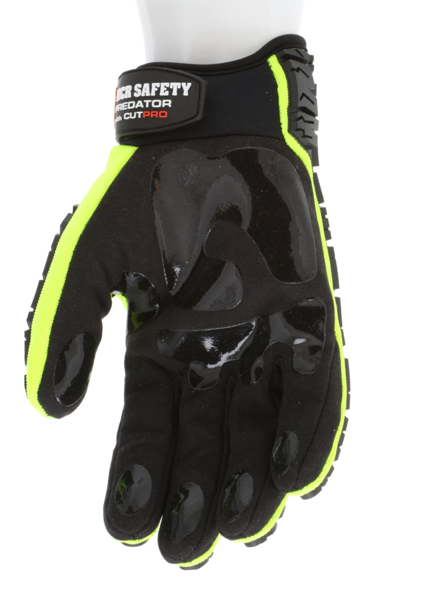 PD2905A - Predator® Mechanics Gloves - Cut Resistant Work Gloves - Made with Alycore™ - Cut and Puncture Protection - Tire Tread Pattern TPR Protects the Back of Hand - Adjustable Wrist Closure with ID Pad