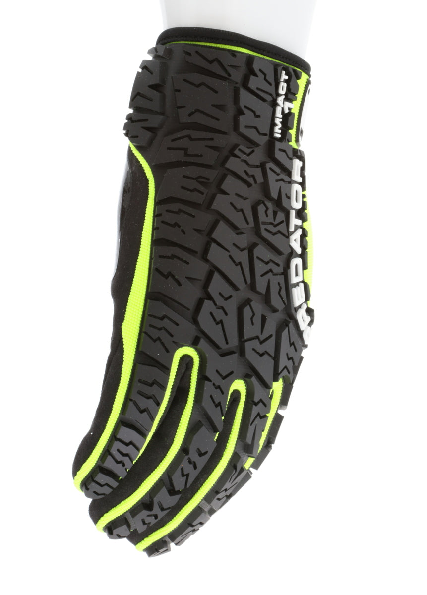 PD2905A - Predator® Mechanics Gloves - Cut Resistant Work Gloves - Made with Alycore™ - Cut and Puncture Protection - Tire Tread Pattern TPR Protects the Back of Hand - Adjustable Wrist Closure with ID Pad