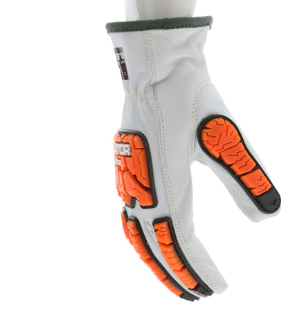 PD4971 - Predator® Mechanics Gloves - Goatskin Leather Drivers Work Gloves - Tire Tread TPR Back, Fingers, and Thumb - 360° Cut Resistant Liner - TPR Back Provides Level 2 Impact Protection