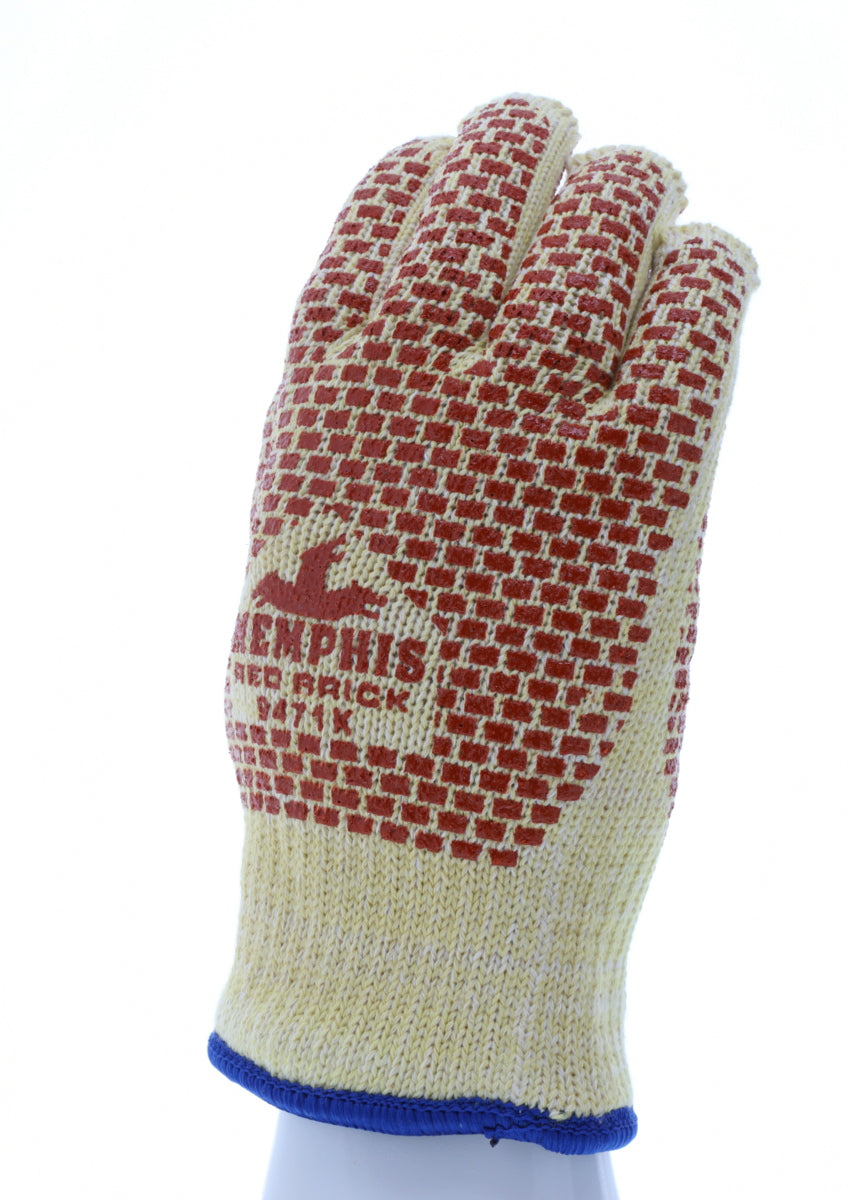 9471K - MCR Safety CutPro® - Heavyweight Kevlar® Cotton Cut-Resistant Work Gloves - 2-Sided Nitrile Blocks - Size Medium - Cut and Heat Resistant Gloves