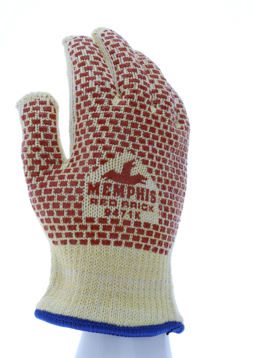 9471K - MCR Safety CutPro® - Heavyweight Kevlar® Cotton Cut-Resistant Work Gloves - 2-Sided Nitrile Blocks - Size Medium - Cut and Heat Resistant Gloves