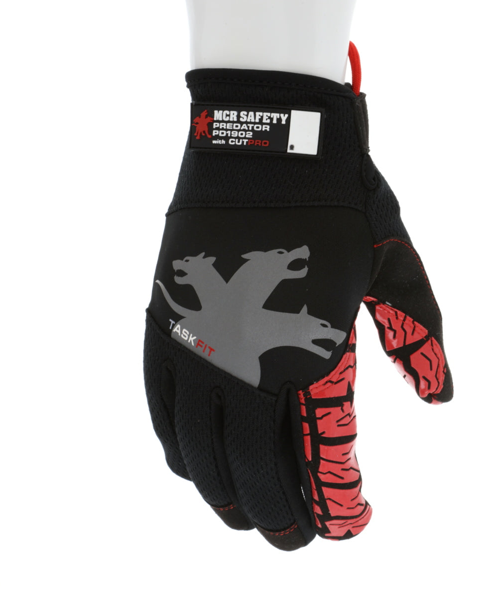 PD1902 - Predator® TaskFit™ Mechanics Gloves - HyperMax® HPPE Cut-Resistant Palm Liner - Synthetic Leather Palm - Silicone Tread Grip - Box Handling Glove - Super Stretch Knuckle Region for Greater Comfort