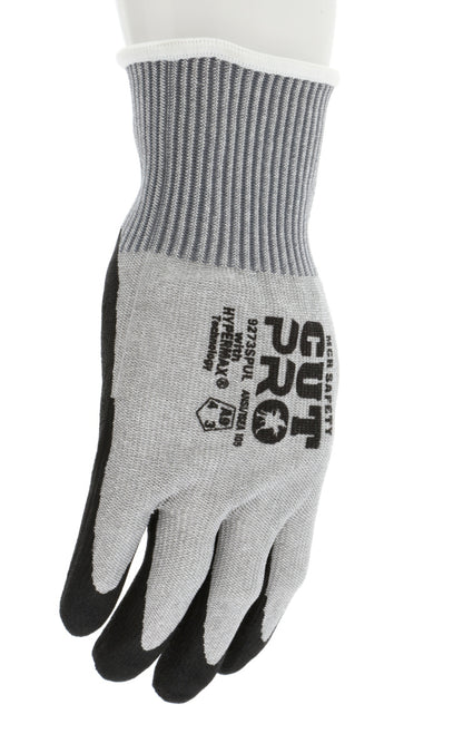 9273SPU - MCR Safety CutPro® - 13 Gauge HyperMax® HPPE Shell - Cut Resistant Work Gloves - Polyurethane (PU) Coated Palm and Fingers - Water Based PU