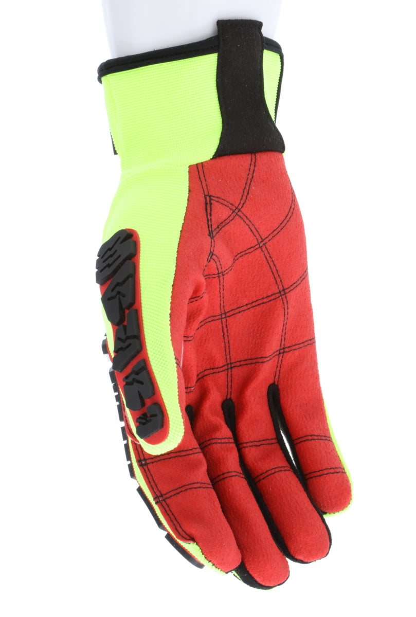 PD2906 - Predator® Mechanics Work Gloves - Textured PVC Coated Palm - Tire Tread Pattern TPR Back-of-Hand Protection - Slip-On Wrist with ID Pad - TPR Back of Provides Impact Protection
