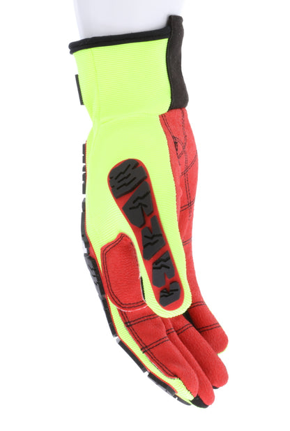 PD2906 - Predator® Mechanics Work Gloves - Textured PVC Coated Palm - Tire Tread Pattern TPR Back-of-Hand Protection - Slip-On Wrist with ID Pad - TPR Back of Provides Impact Protection