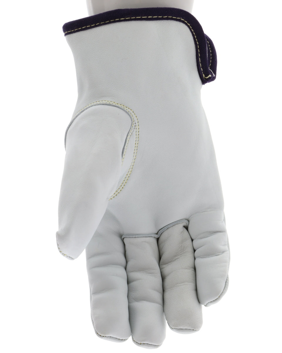 3611DT - Leather Drivers Work Gloves - Premium A Grade Grain Goatskin - Dyneema® Diamond Technology Lining - Cut Resistant Gloves - Keystone Thumb - Natural Lanolin Content Keeps Gloves and Hands Soft